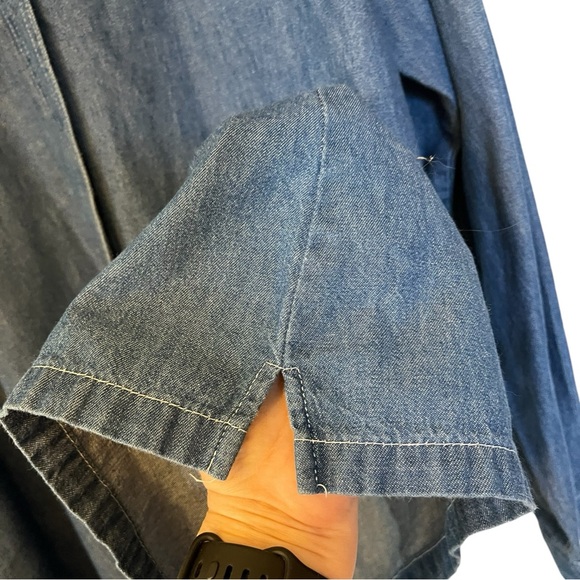 VTG Nautical Denim Button Down Jean Shirt - Picture 4 of 10